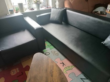 Sofa + fotel+ dwie poduszki