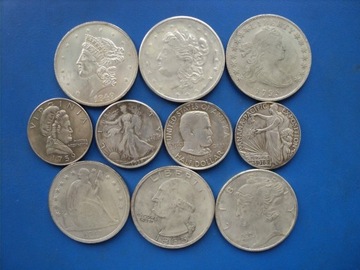 zestaw 10 monet - USA