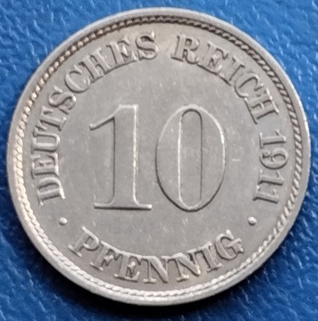 Moneta 10 Pfennig. 1911 r.