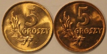 2 x 5 GR GROSZY 1949 - 2 ODMIANY - PIĘKNE