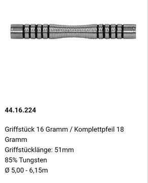 Barrel DART MP   16gr / 18gr Lotki 