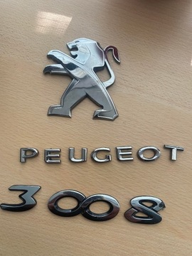 Znaczek, Emblemat klapa tył Peugeot 3008 ORYGINAŁ