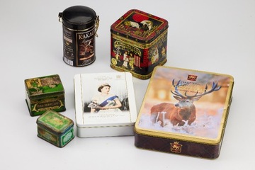 metalowe pudełka po słodyczach herbacie