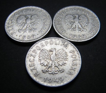 1 zł złoty 1949 aluminium 