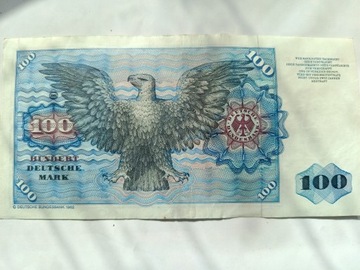 100 DM 1980 stary banknot RFN i w lepszym stanie