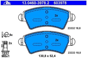 ATE KLOCKI PRZÓD CITROEN XSARA PEUGEOT 206 306