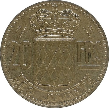 Monako 20 francs 1951, KM#131