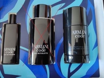 Armani Code EDT 15ml + Dezodorant w sztyfcie 75g