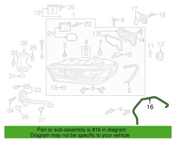 Przewód odpowietrzający lampy do Audi Q7 4M0941718