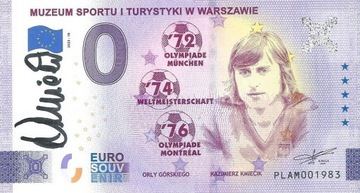 Kazimierz KMIECIK banknot 0 euro AUTOGRAF! wisła
