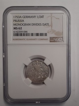 1/24 TALARA PRUSY 1753A  NGC MS62