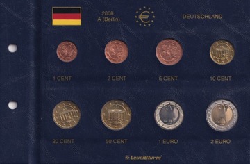 NIEMCY – 2008 – ZESTAW EURO – A , D , F , G , J...