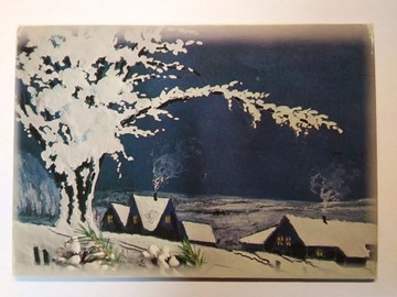 Zima pejzaż fot. Surowiec KAW 1981 karnet