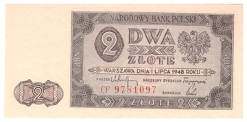 2 ZŁOTE 1948 SERIA CF STAN 1 UNC