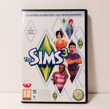 The Sims 3 pc box dvd rom pudełko wersja pudełkowa ea games pegi 12 gra gry
