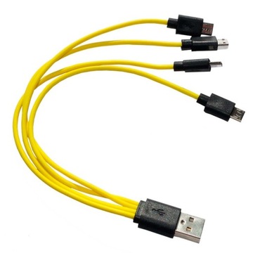 Rozdzielacz USB microUSB 4x 24cm przewód kabel