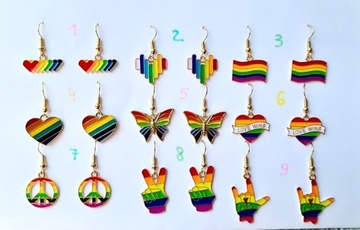 Kolczyki LGBT lesbian gay tęcza pride handmade