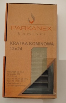 KRATKA KOMINKOWA PARKANEX 12x24 GRAFITOWA 