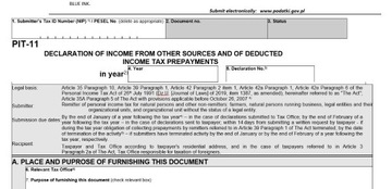 Formularz PIT 11 po angielsku 2023 format DOC