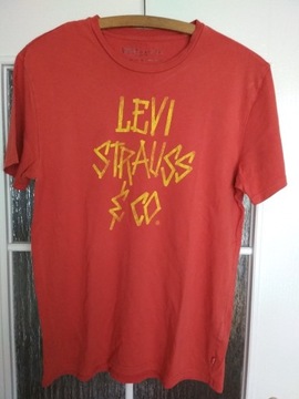 Levi's Strauss red T-SHIRT S/M czerwony moda