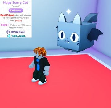 ROBLOX Huge Scary CAT Pet Simulator X PSX GEMS