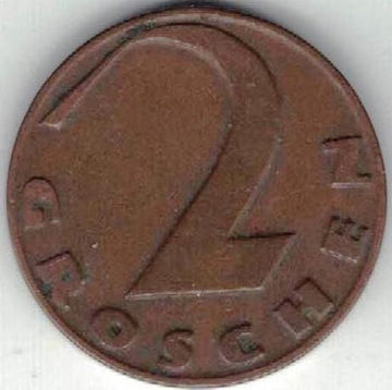 Austria 2 grosze groschen 1927 19 mm brąz nr 1