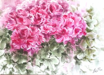 Obraz kwiaty akwarele A3