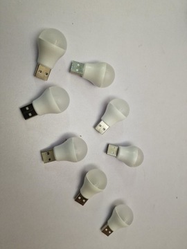 Żarówka LED na USB światło białe 