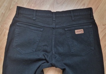 Czarne Spodnie męskie jeans Wrangler Texas W38L32