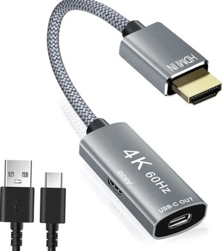 Adapter kabla HDMI męski na USB-C 4K 60Hz MacBook