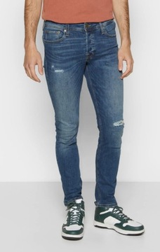 Spodnie męskie jeansowe przetarcia Jack&Jones 30