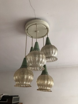 Lampa żyrandol PRL