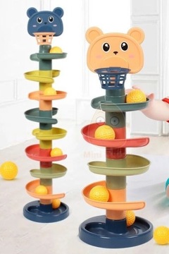 Wieża tor kulowy tocząca się piłka dla dzieci 