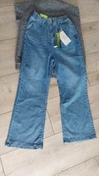 Jeansowe spodnie z wysokim stanem M.Sara M szwedy