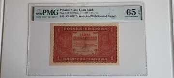 1 Marka Polska 1919 PMG 65 EPQ 