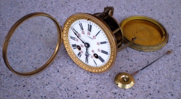 francuski zegar kominkowy - mechanizm   sprawny