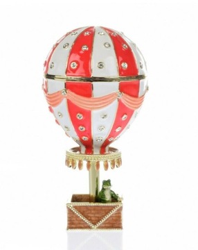 Balon i żaba puzderko kolekcja Keren Kopal Faberge