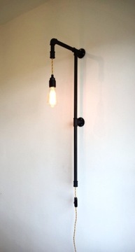 Lampa loft kinkiet z rur hydraulicznych