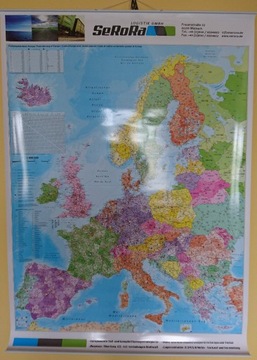 Logistyczna niemiecka mapa Europy duża 1x1,35m