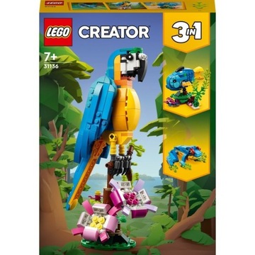 LEGO Creator 3w1 Egzotyczna papuga. Ruchome części