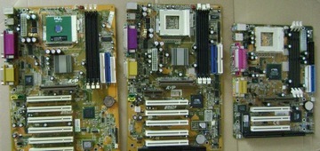 Zestaw starych płyt s.370 + procesor - niesprawne