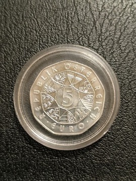 5 EURO AUSTRIA M.KOLEKCJONERSKA SREBRO 0.800