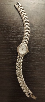 Charles Delon posrebrzany damski zegarek kwarcowy