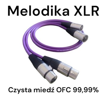 Interkonekt 2x 0.75m XLR Melodika MDC1230 OFC