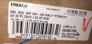 Ościeżnica Erkado 80 Prawa 24-26cm biały tytanowy 