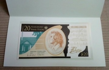 20 zł Fryderyk Chopin banknot 