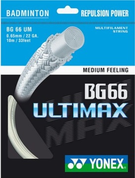 Profesjonalny Naciąg Yonex BG 66 Ultimax White