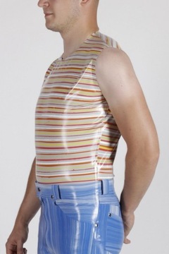 Koszulka latexowa dwubarwna klatka pierś 102cm 