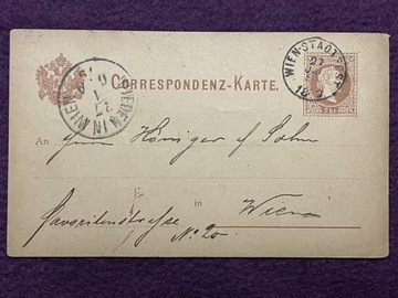 Karta pocztowa Wiedeń 1879r