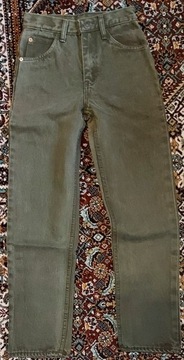 Spodnie młodzieżowe jeans nowe zielono-szare